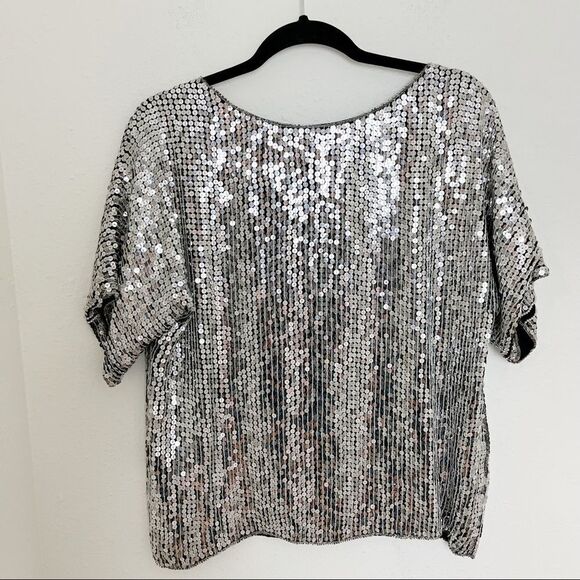 Vintage 80's Silk & Sequins Blouse - Picture 7 of 7